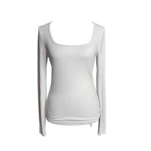 Abercrombie & Fitch Essentials Long Sleeve White Top S